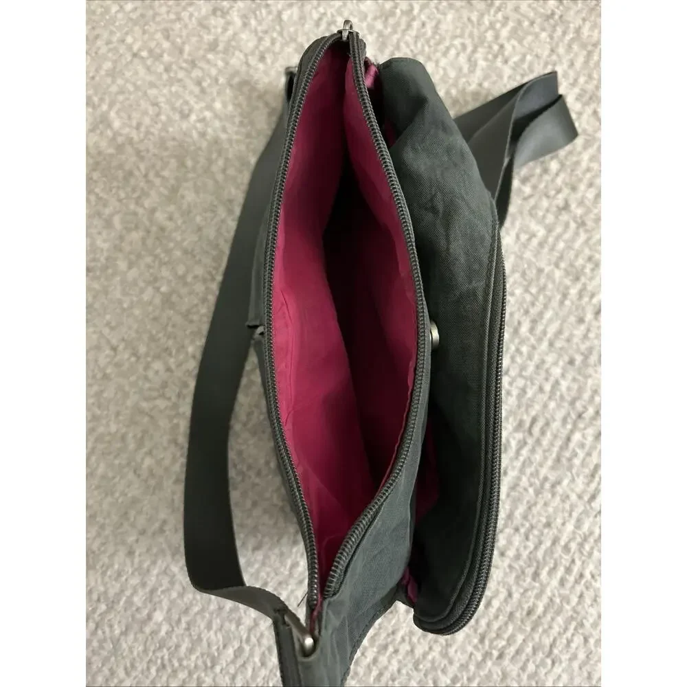 Baggallini Crossbody Bag Gray Travel Organizer Multi Pocket Purse